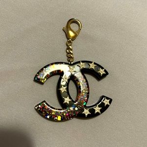 Chanel star multicolor keychain.